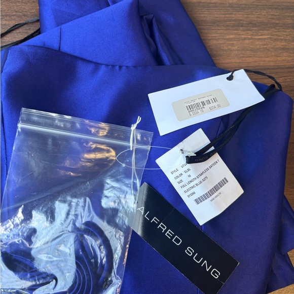 ALFRED SUNG Blue Sleeveless Maxi Sundress - Picture 4 of 4